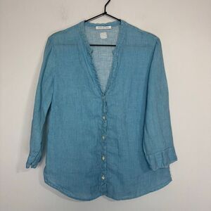 120% Lino Button Down Blouse XL/48